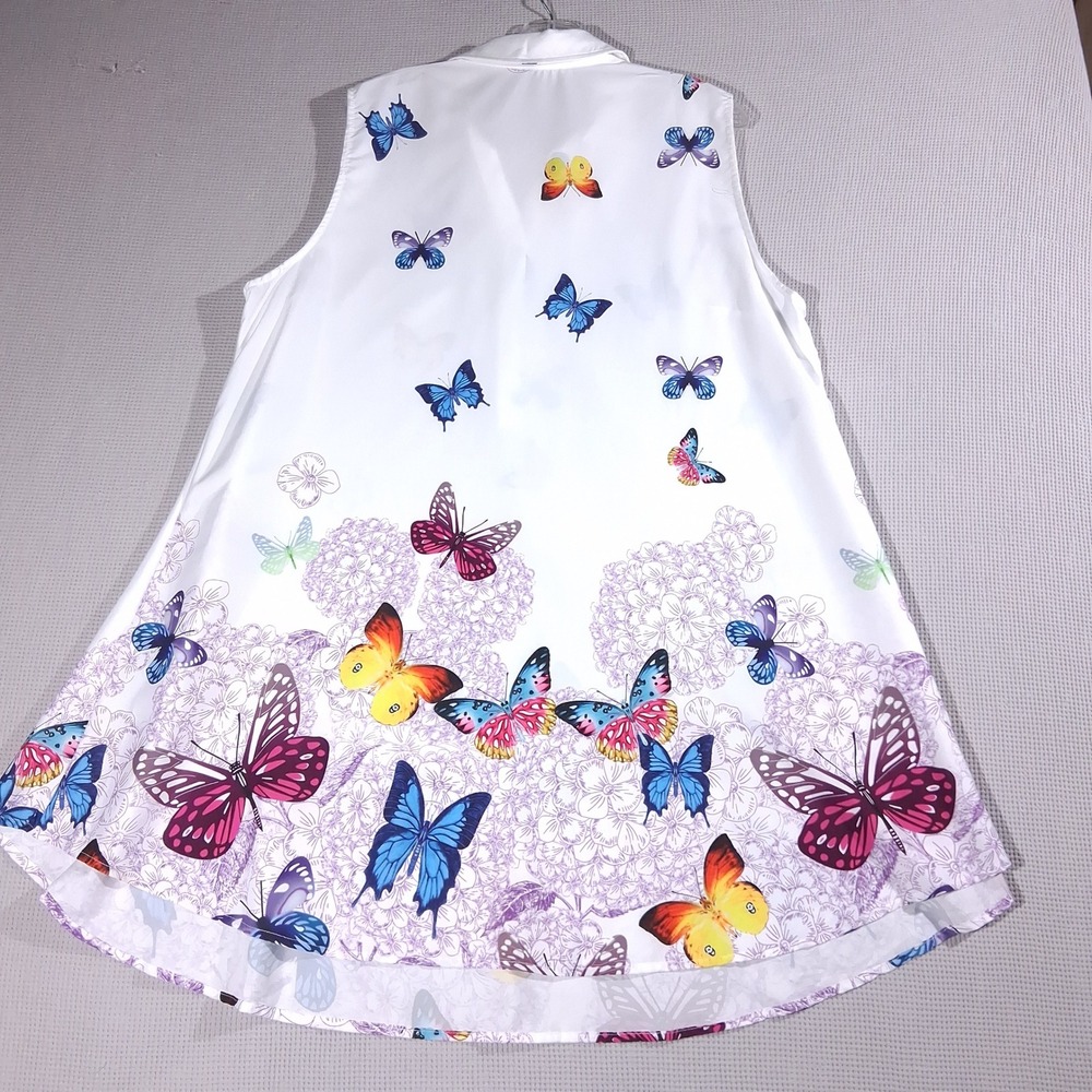Rosegal Plus Womens 3X House Dress Bundle Butterfly Floral Lace Tunics Lot of 3 - Picture 13 of 16